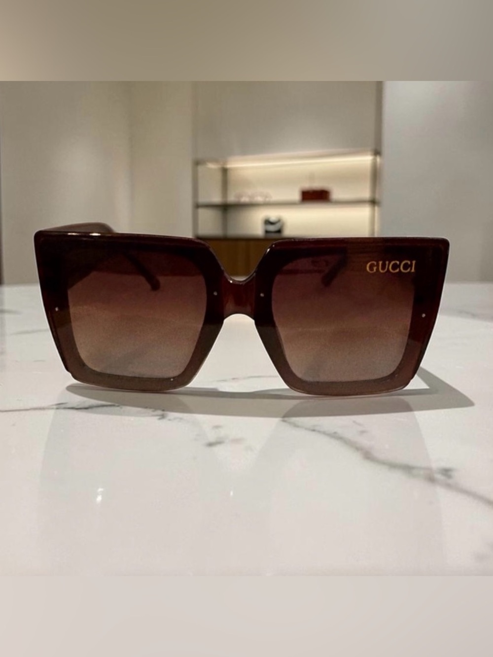 Brown Square Sunglasses 😎